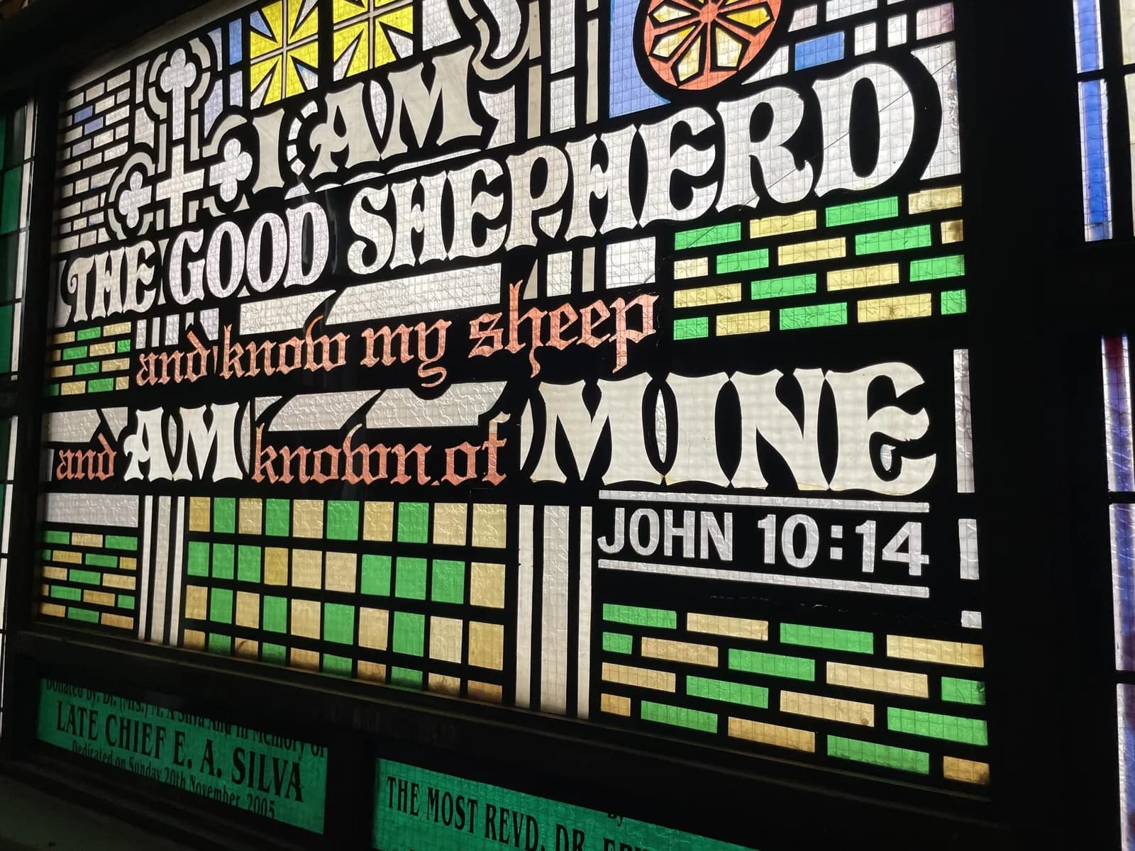 The Good Shepherd stained glass window